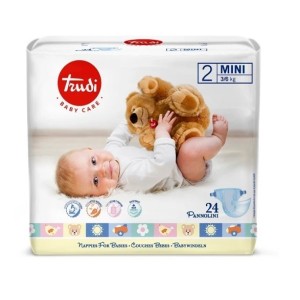 Trudi baby care pannolini mini 3/6 kg 24 pezzi