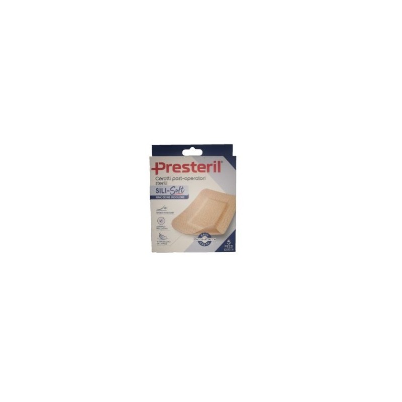 Cerotto presteril sili-soft skin post operatorio 10x10 cm 5pezzi