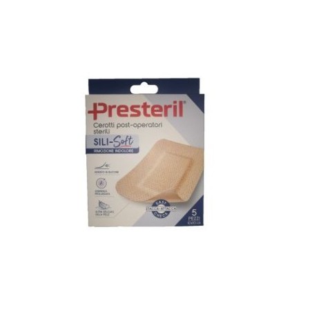 Cerotto presteril sili-soft skin post operatorio 10x10 cm 5pezzi