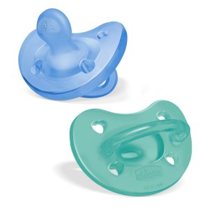 Chicco gommotto silicone azzurro 6-16 mesi 2 pezzi