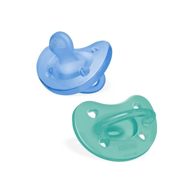 Chicco gommotto silicone azzurro 16-36 mesi 2 pezzi