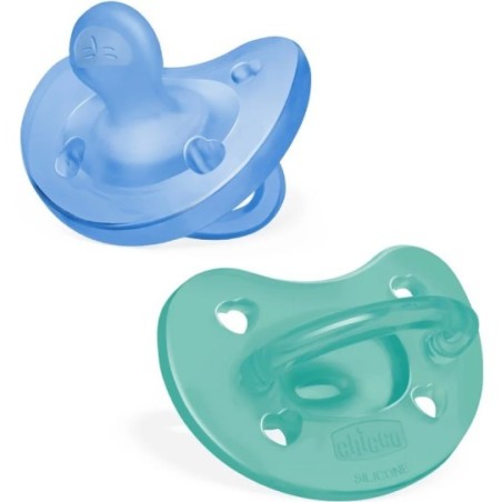 Chicco gommotto silicone azzurro 16-36 mesi 2 pezzi