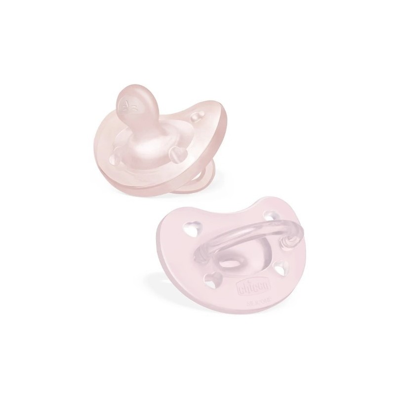Chicco gommotto silicone rosa 2-6 mesi 2 pezzi