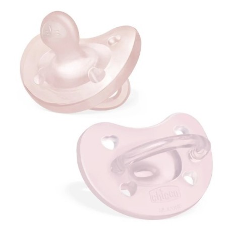 Chicco gommotto silicone rosa 2-6 mesi 2 pezzi