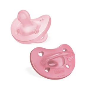Chicco gommotto silicone rosa 6-16 mesi 2 pezzi