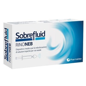 Sobrefluid rinoneb dispositivo nebulizzatore + siringa luerlock da 50 ml + agocannula per prelievo soluzione