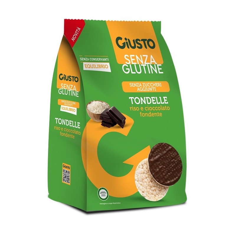 Giusto senza glutine tondelle cioccolato fondente new 60 g