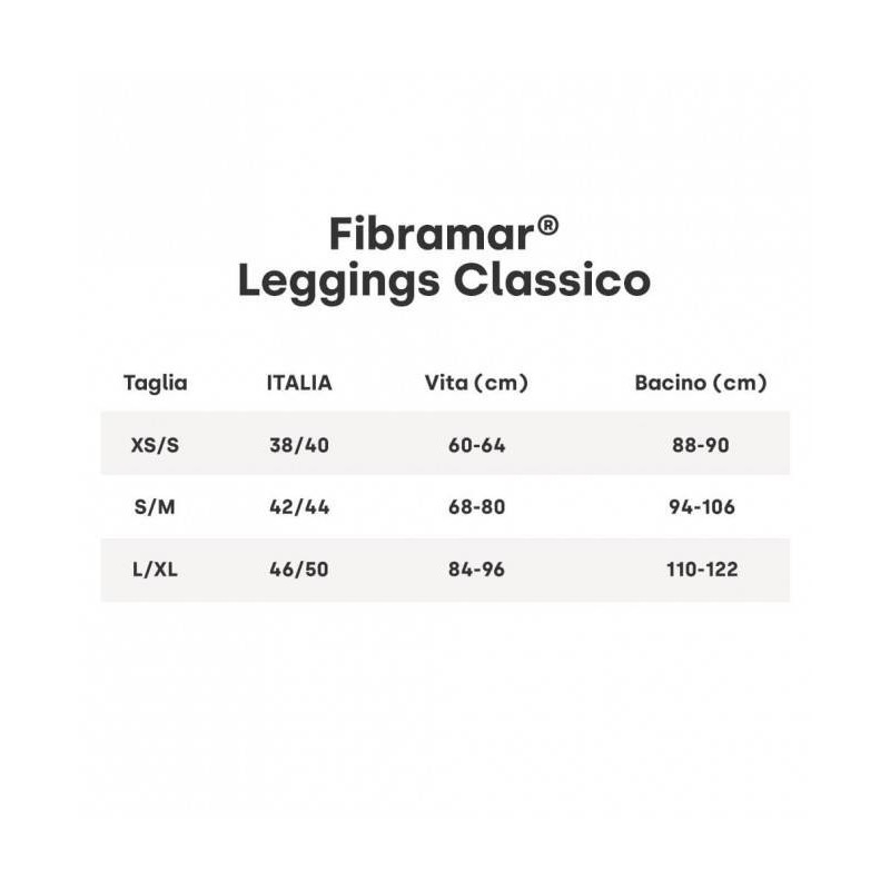 Guam leggings classico fibramar nero xs/s