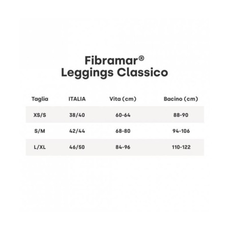 Guam leggings classico fibramar nero xs/s