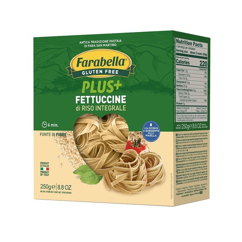 Farabella fettuccine riso integrale plus+ 250 g