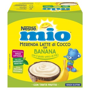 Mio merenda latte cocco con banana 4 pezzi