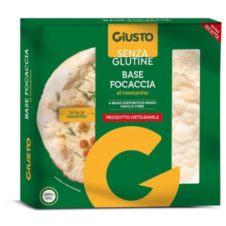 Giusto senza glutine fondo focaccia rosmarino 130 g