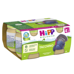 Hipp bio omogeneizzato tacchino 4 pezzi da 80 g