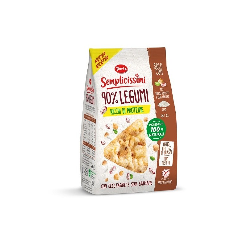 Doria semplicissimi snack 90% legumi ceci, fagioli e soia 60g