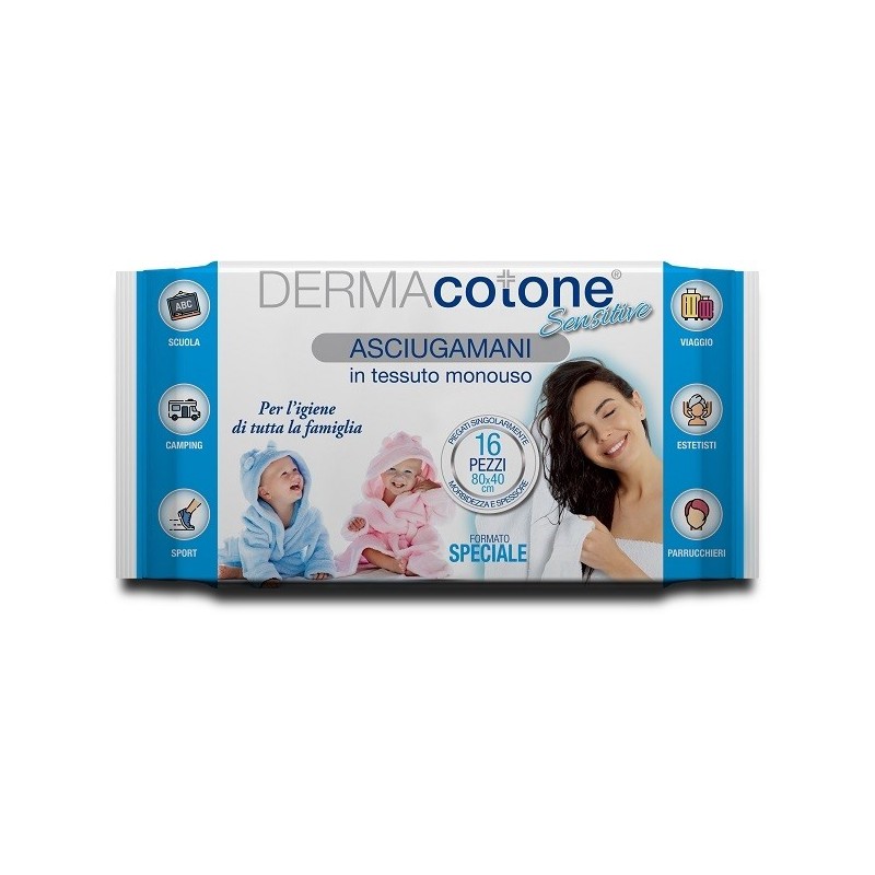 Dermacotone sensitive asciugamani speciale 80x40 cm 16 pezzi