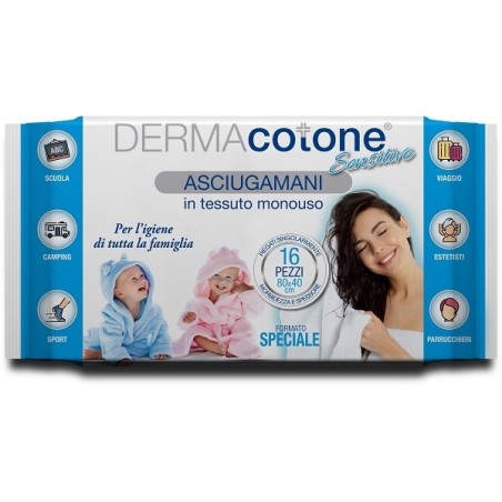 Dermacotone sensitive asciugamani speciale 80x40 cm 16 pezzi