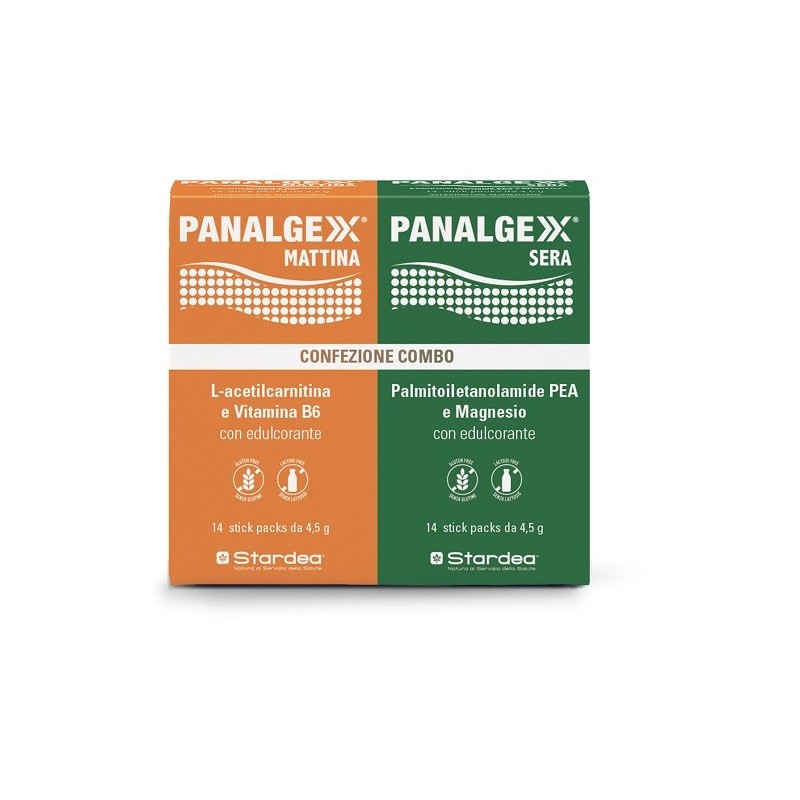 Panalgexx mattina 14 stickpack + panalgexx sera 14 stickpackconfezione combo