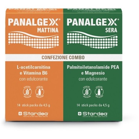 Panalgexx mattina 14 stickpack + panalgexx sera 14 stickpackconfezione combo