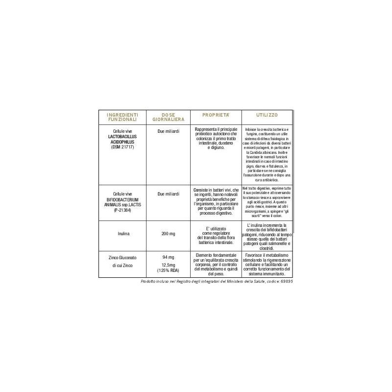 Colours of life acidophilus bifido complex 60 capsule vegetali 500 mg