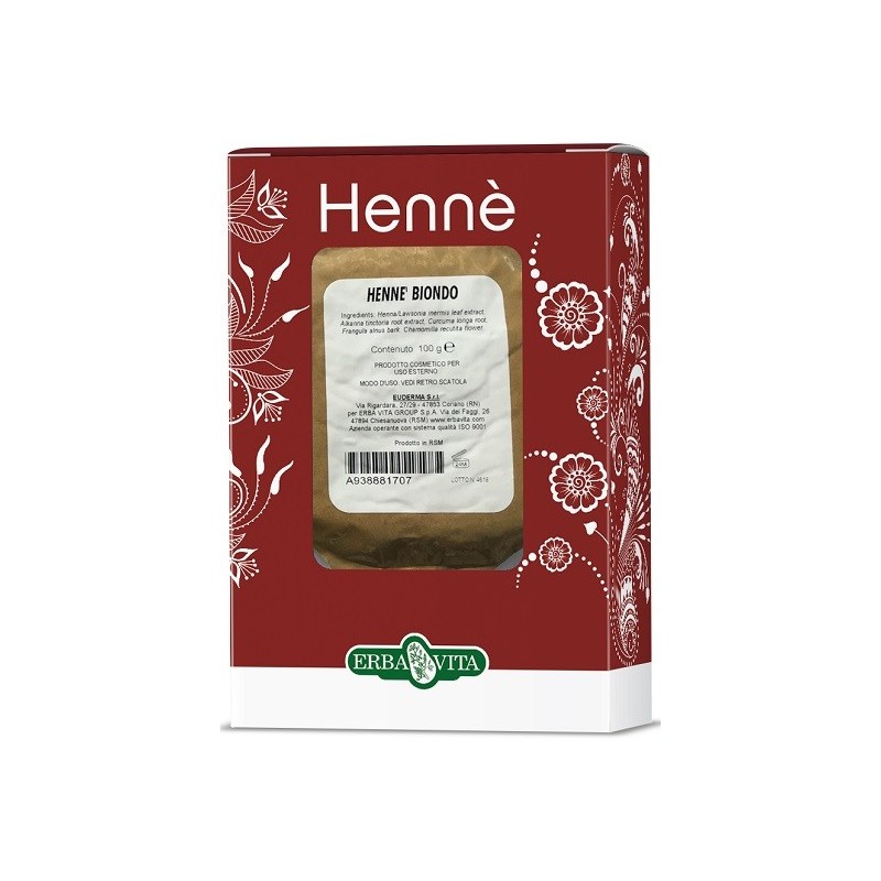 Henne colorante capelli biondo 100 g