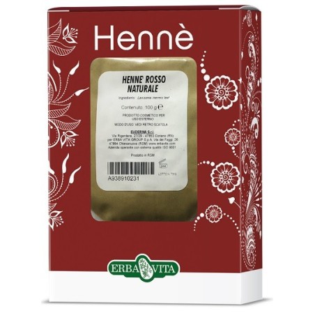 Henne colorante capelli rosso naturale 100 g