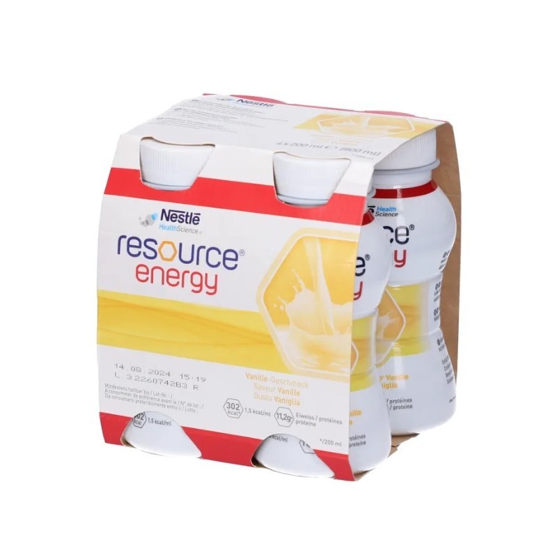 Resource energy vaniglia 4 bottiglie 200 ml nuovo packaging