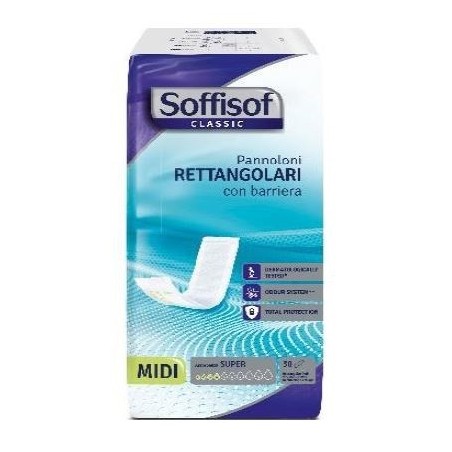 Pannolone rettangolare soffisof classic con barriera 30 pezzi