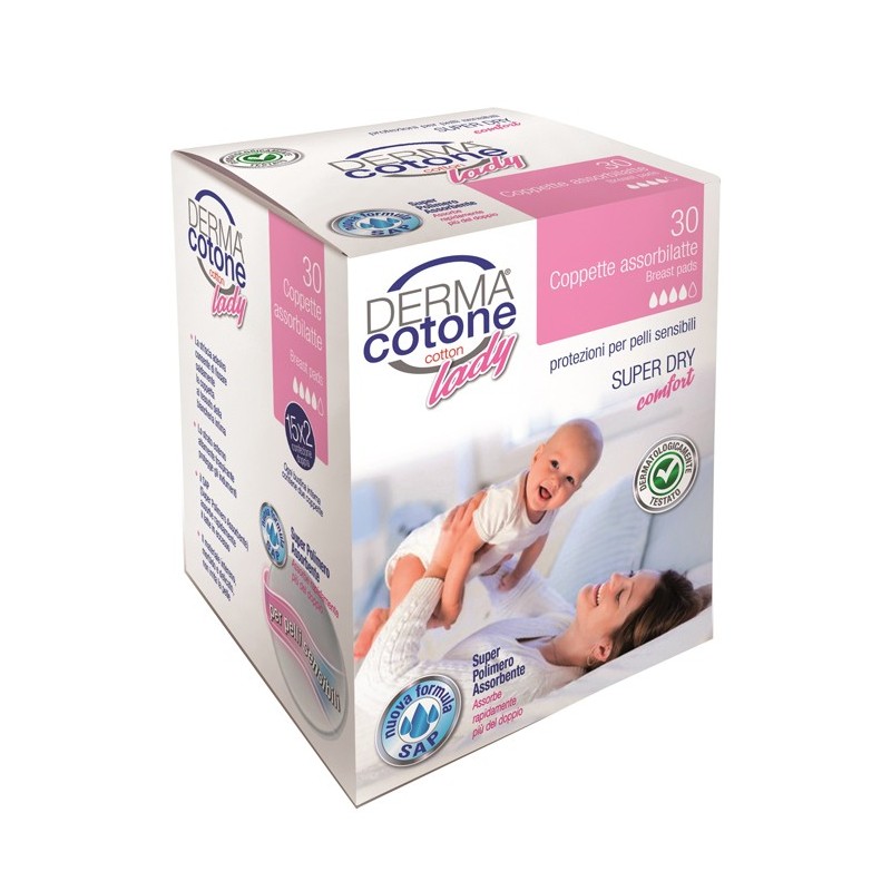 Dermacotone coppetta assorbilatte 30 pezzi