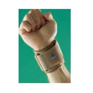 Polsiera regolabile in neoprene. aiuta a lenire il dolore del polso attraverso la pressione della fascia. chiusura con il gancio