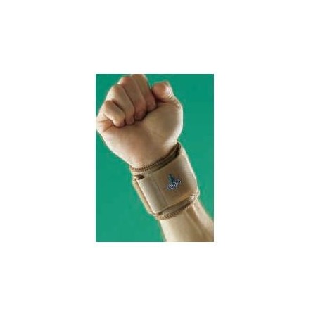 Polsiera regolabile in neoprene. aiuta a lenire il dolore del polso attraverso la pressione della fascia. chiusura con il gancio