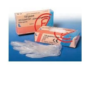 Guanto in vinile confort misura extra large antiaderente biocompatibile utilizzabile anche a contatto con sostanze alimentari 10