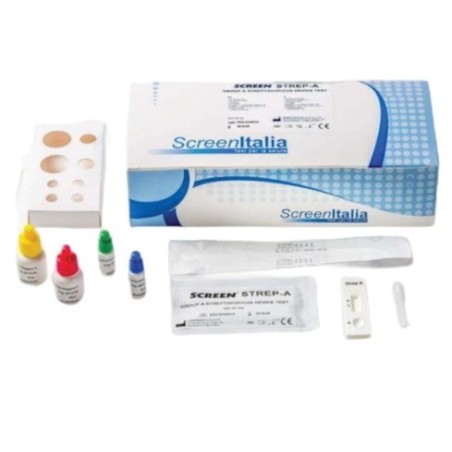 Screen test rapido streptococco in cassetta per determinazione qualitativa di streptococcus a in tampone orale liena controllo r