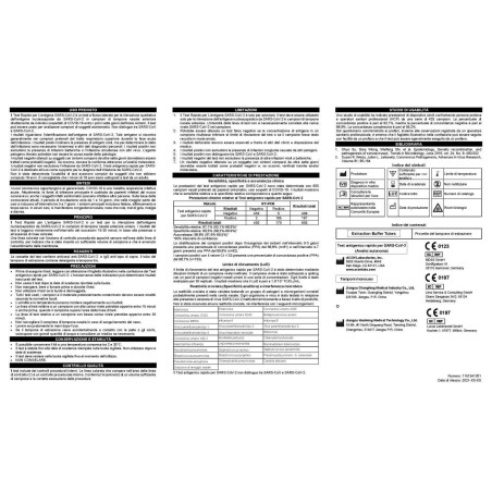Test antigenico rapido covid-19 flowflex autodiagnostico determinazione qualitativa antigeni sars-cov-2 in tamponi nasali median