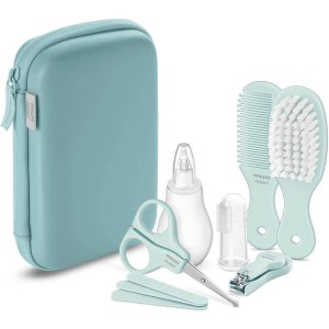 Avent set cura bambino 1 forbicina + 1 limetta + 1 tagliunghie + 1 spazzolino da dito + 1 pettine + 1 spazzola + 1 aspiratore na