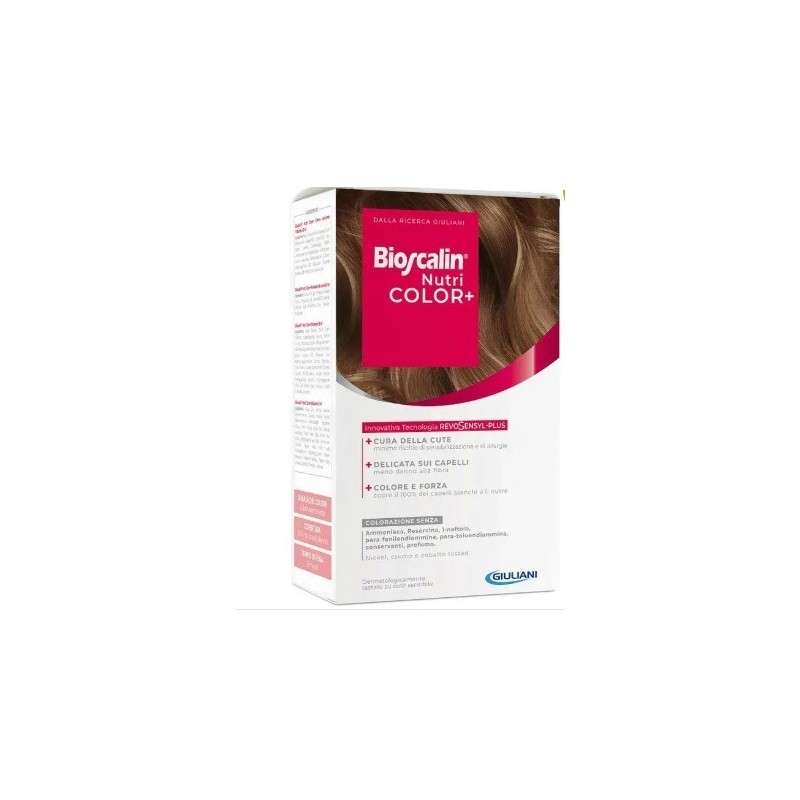 Bioscalin nutri color+ 6,01 biondo scuro freddo crema colorante 40 ml + rivelatore crema 60 ml + shampoo 12 ml + balsamo12 ml + 