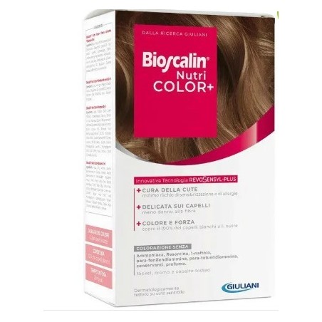 Bioscalin nutri color+ 6,01 biondo scuro freddo crema colorante 40 ml + rivelatore crema 60 ml + shampoo 12 ml + balsamo12 ml + 