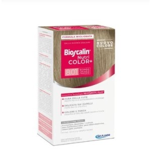 Bioscalin nutri color+ 8,01 biondo chiaro freddo crema colorante 40 ml + rivelatore crema 60 ml + shampoo 12 ml + balsamo 12 ml 