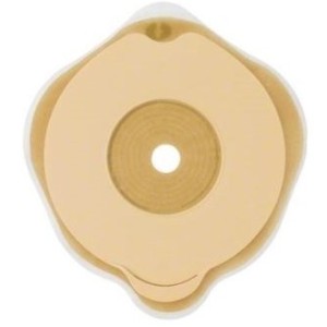 Placca piana flexima key 60 mm con protettore cutaneo idrocolloidale e flangia 5 pezzi