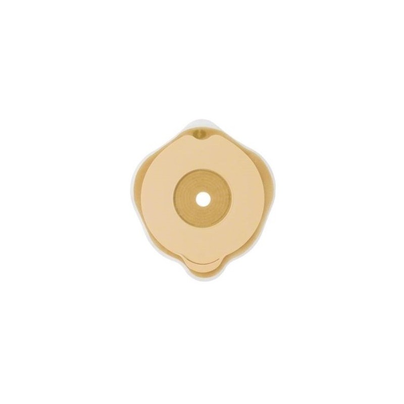 Placca piana flexima key 60 mm con protettore cutaneo idrocolloidale e flangia 5 pezzi