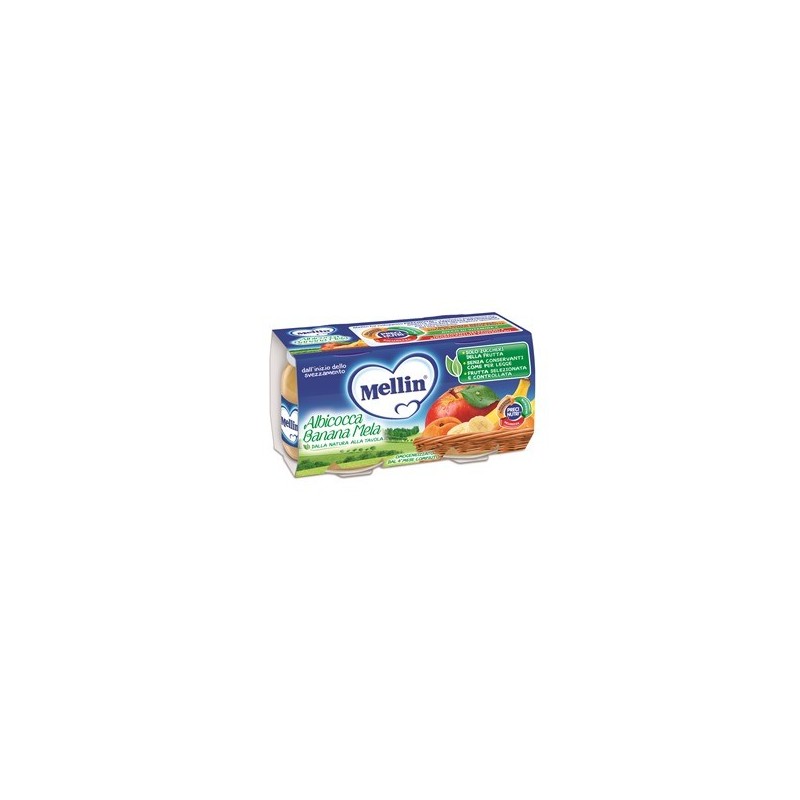 Mellin omogeneizzato albicocca banana mela 100 g 2 pezzi Mellin omogeneizzato albicocca banana mela 100 g 2 pezzi