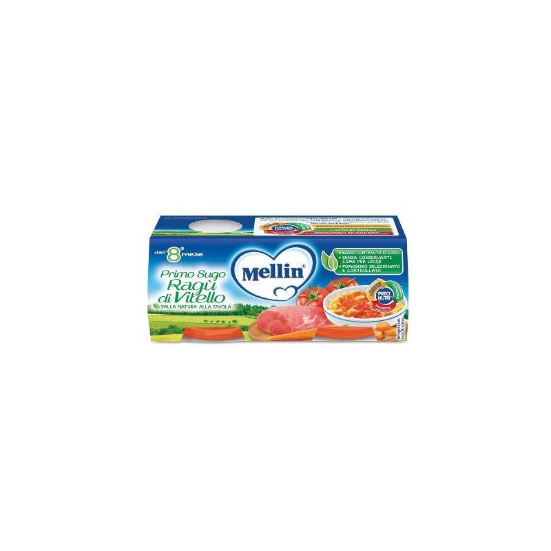 Mellin primosugo ragu' di vitello 2 vasetti da 80 g