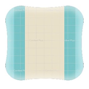 Medicazione speciale attiva con idrocolloide con bordi smussati comfeel plus 20x20 cm 5 pezzi