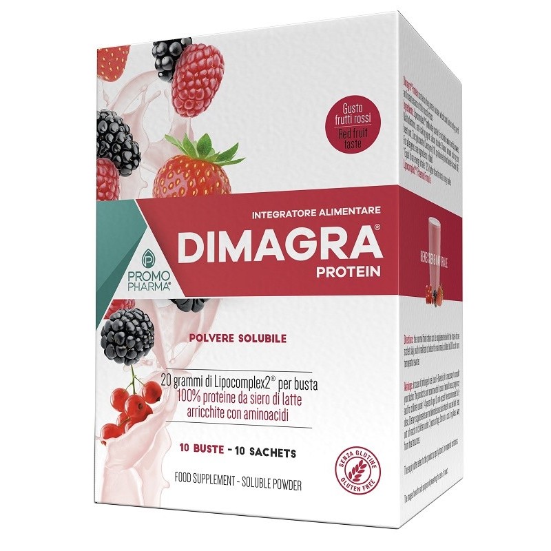 Dimagra protein red fruit 10 buste Dimagra protein red fruit 10 buste
