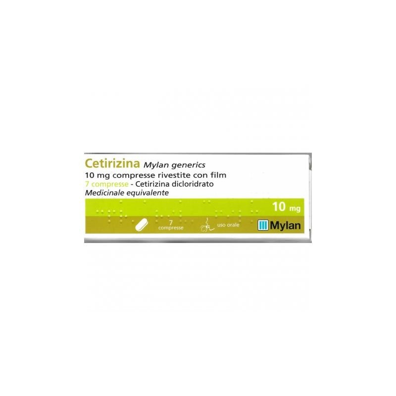 Cetirizina (mylan generics) 7 compresse riv 10 mg