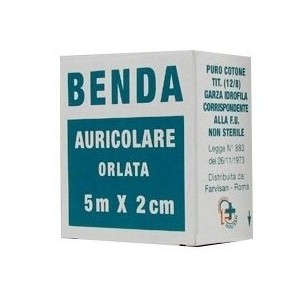 Benda orlata a rete in garza idrofila 5x200 cm