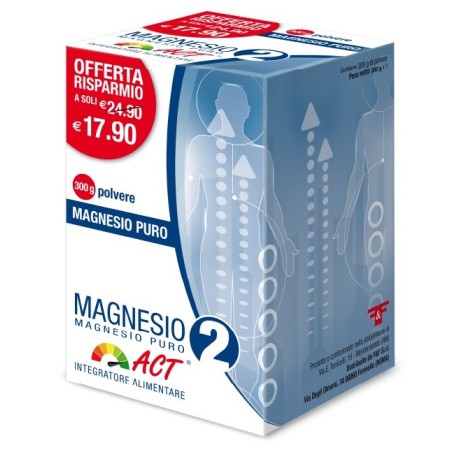 Magnesio puro 2 act polvere 300 g