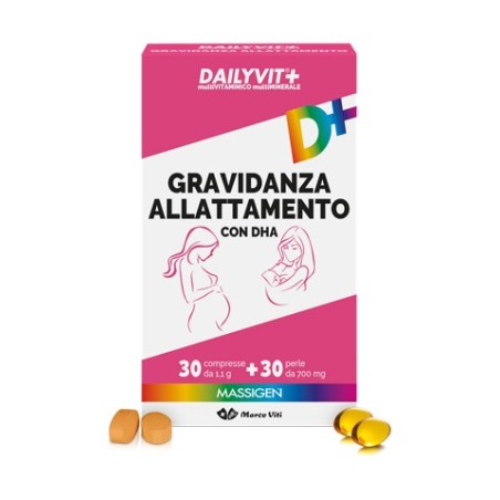 Dailyvit+ gravidanza allattamento con dha multivitaminico emultiminerale 30 compresse + 30 perle