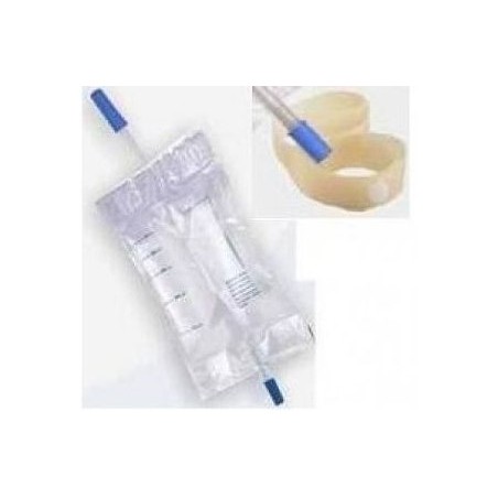 Sacca raccolta urina da gamba in pvc non sterile volume 750ml tubo lunghezza 35 cm con scarico e valvola antireglusso 10 pezzi +