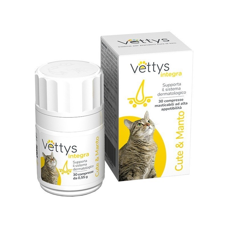 Vettys integra cute&manto gatto 30 compresse masticabili