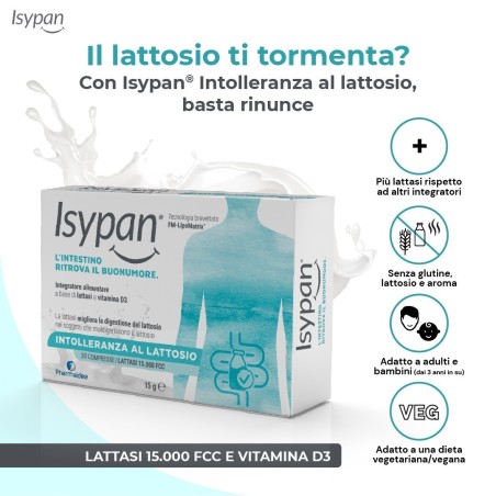 Isypan intolleranza lattosio 30 compresse
